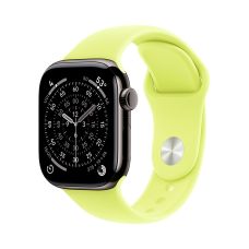 Apple Watch Series 11, 46 mm, Slate Titanium GPS+Cellular, Neon Yellow Sport Band M/L